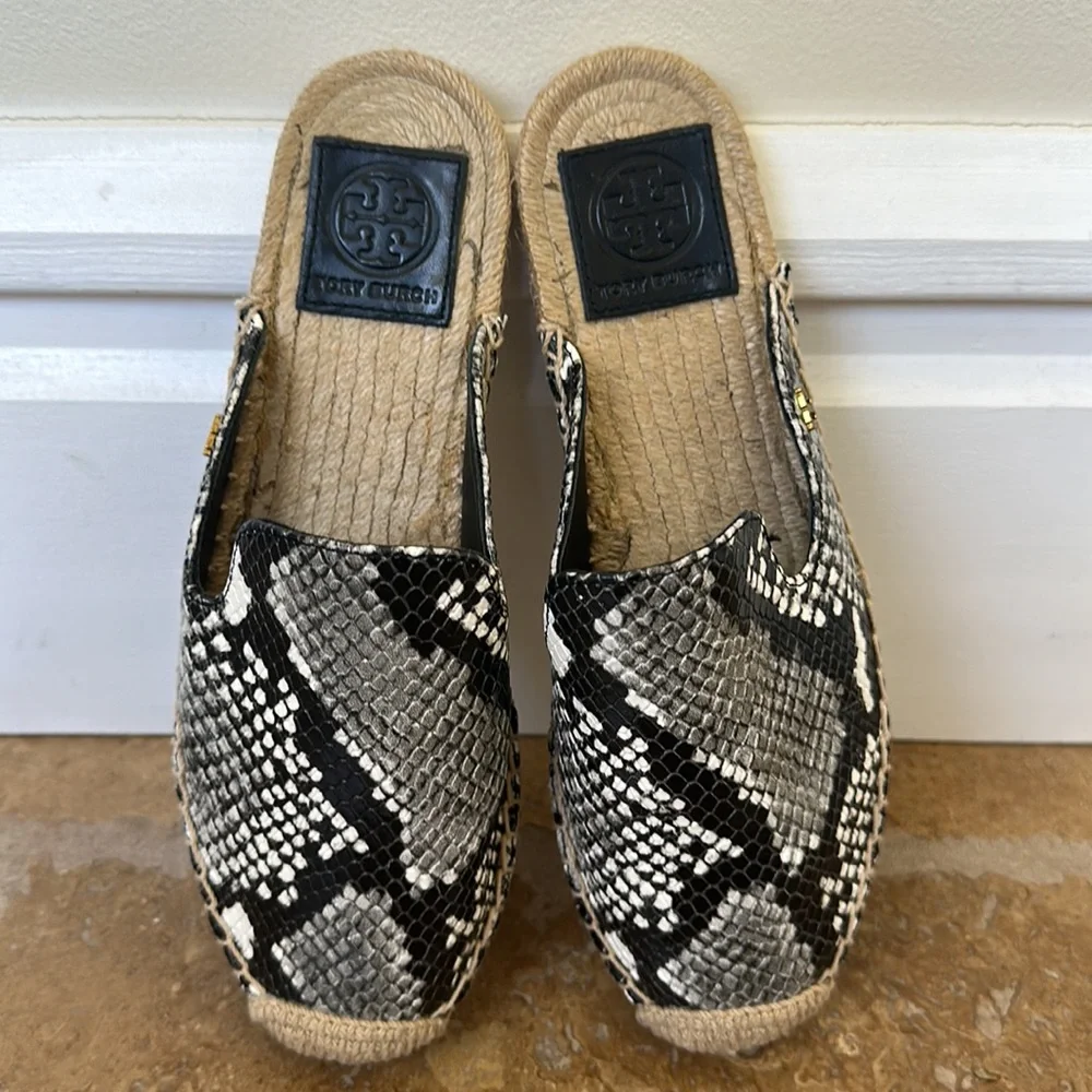 Tory Burch Snake Espadrille Slide | Size 6
